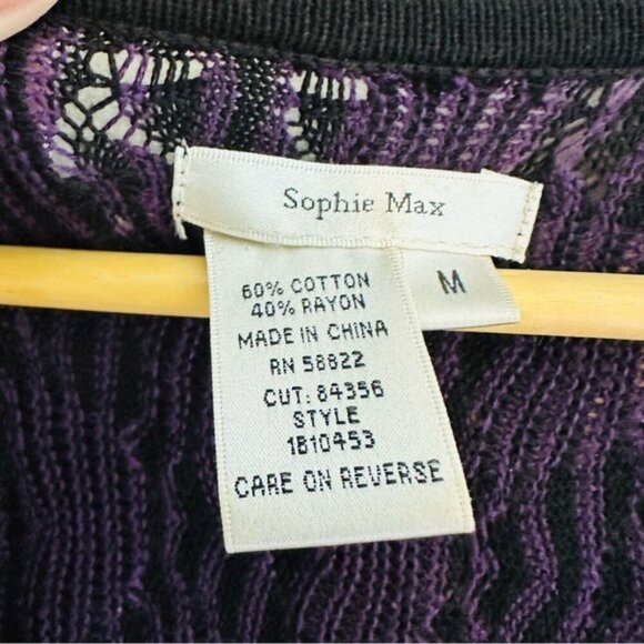 Sophie Max  Midi Dress M Cottagecore Dark Academia Witchcore Puff Sleeve Smocked - Picture 7 of 7